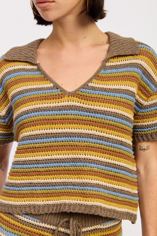 Knitted Collared Top