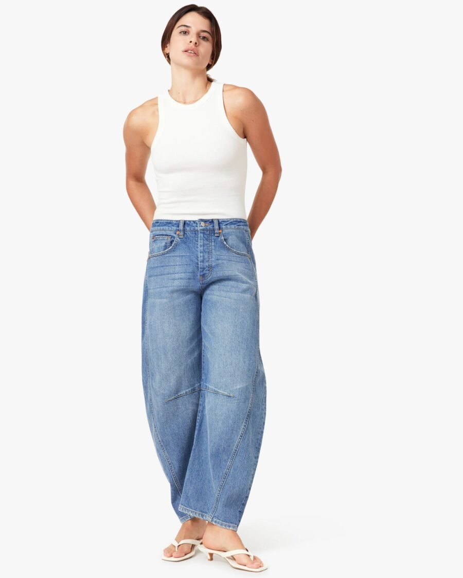 Harper Cropped Barrel Jeans