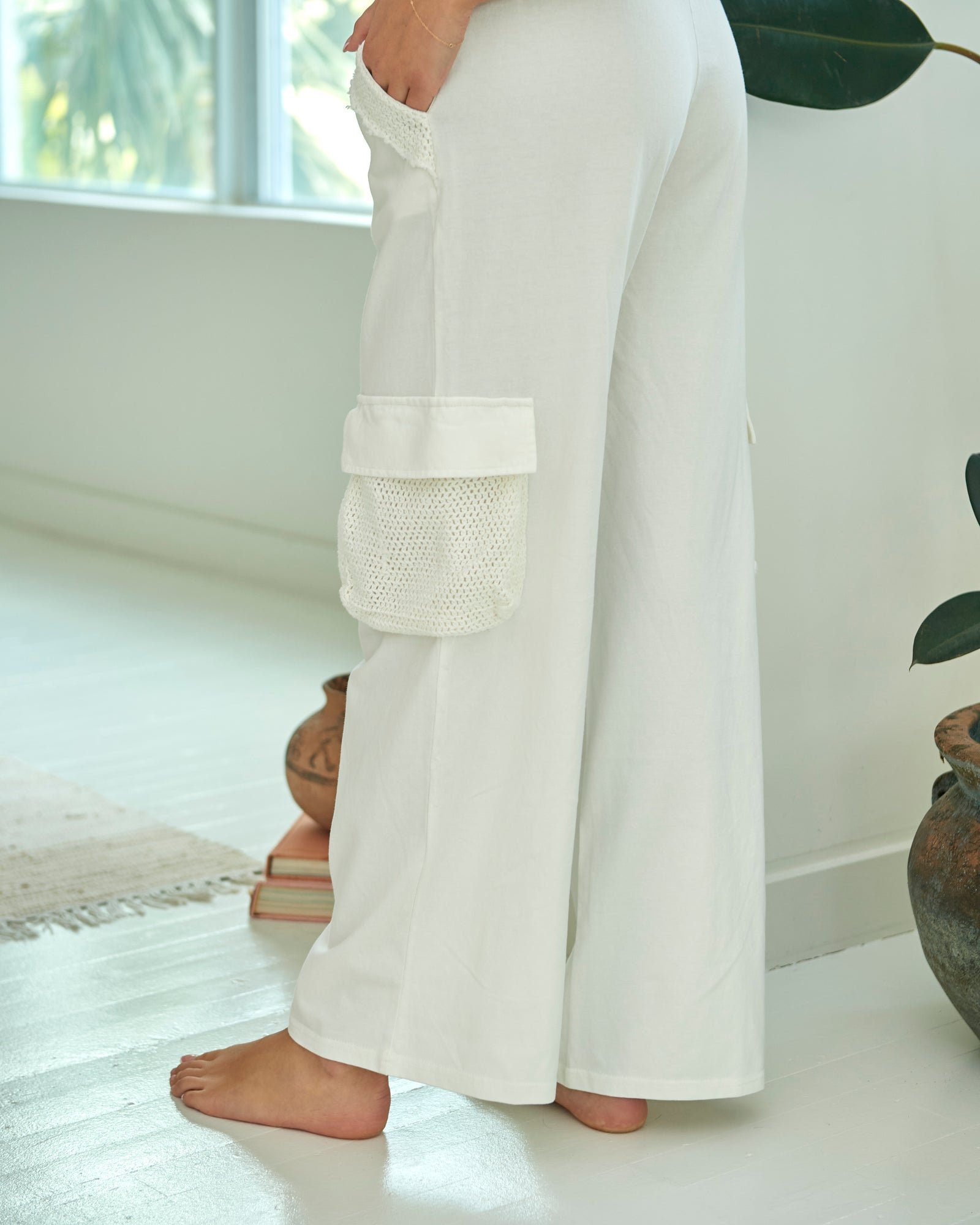 Open Crotchet Cargo Pants