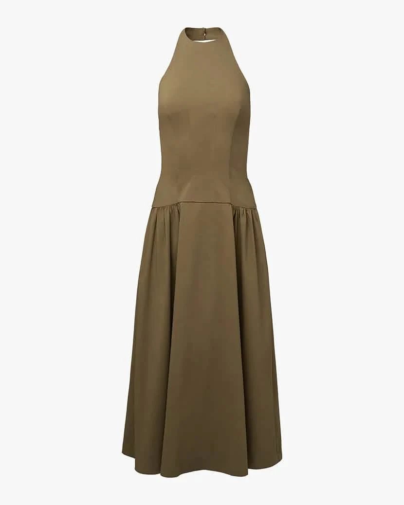Halter Corset Midi Dress