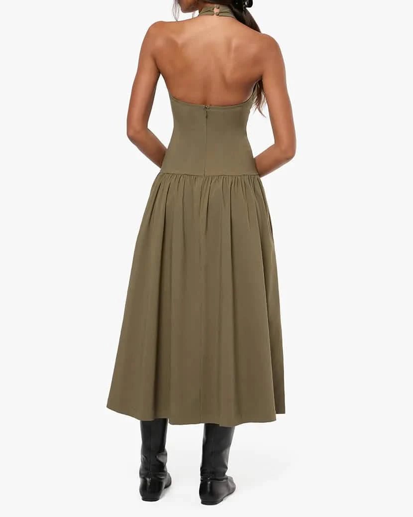 Halter Corset Midi Dress