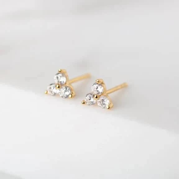 Triple Stone Studs